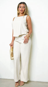 Cyrilla Linen Set - Light Beige